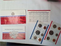 1987 Uncirculated coin set D and P Mint Marks