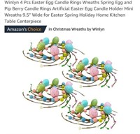 MSRP $15 4 Egg Candle Wreaths