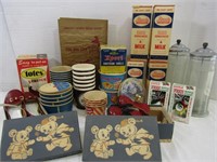 Vintage Lot-Milk&Creamer Containers, Strawholders,