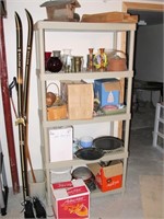 3' storage shelf with Skilom cross country skis,