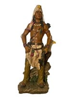 Native American Statue 17”H