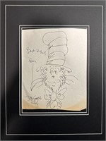 Dr Suess Autographed Sketch