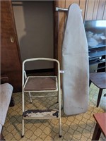 Step Stool (rusty) & Ironing Board