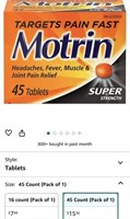 Motrin Super Strength Tablets, Pain Reliever for