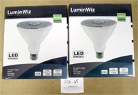 2 LuminWiz LED Dimmable Flood Lights