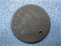 1813 Classic Head Large Cent - Holed