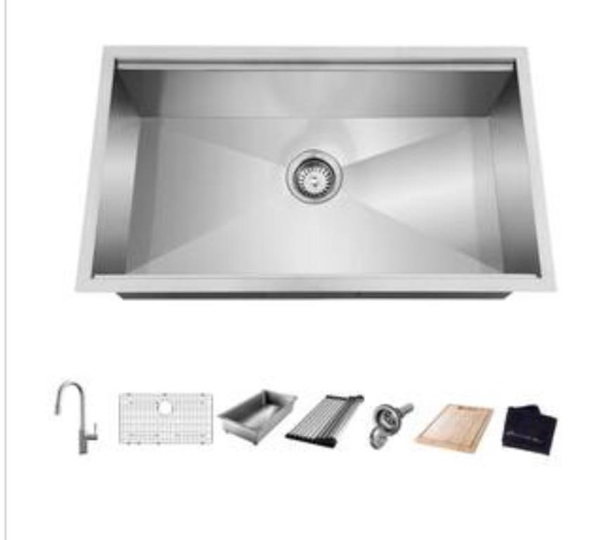 $254 27in Undermount Single Bowl Kitchen