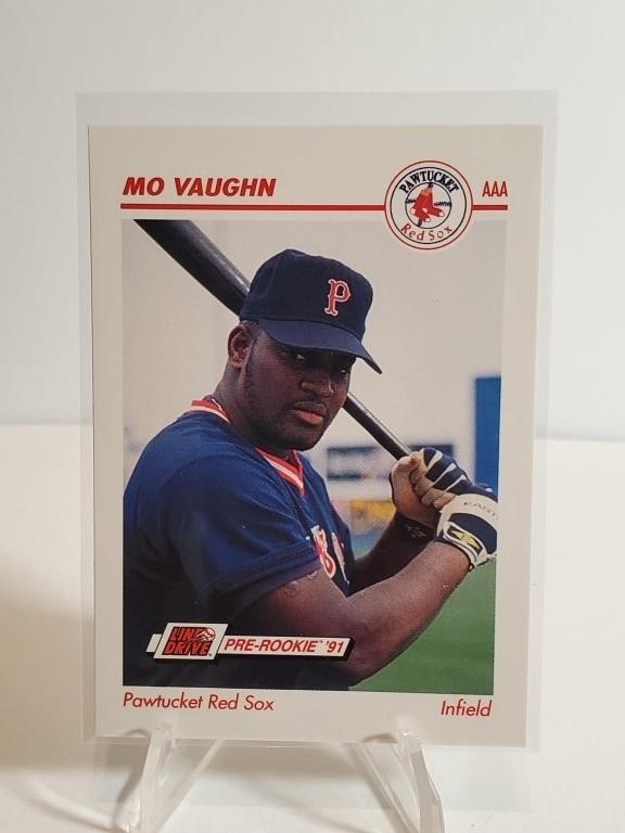 1991 Impel Line Drive Pre Rookie Mo Vaughn RC