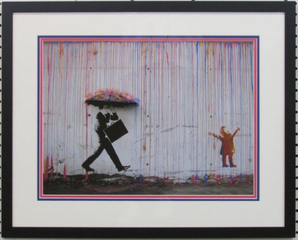 RAINING PAINT BY GRAFFITI ARTIST BANKSY