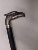 Silver Toned Bird Head Handled Sword Cane