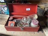 RED TOOL BOX WITH CONTENTS