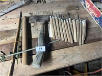 WOOD CARVING TOOLS AND HATCHET