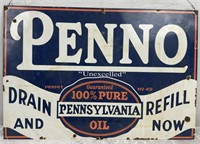 Large Pennsylvania Enamel Advertising Sign