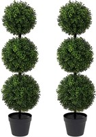 3 FT ARTIFICIAL 3 BALL TOPIARY TREE [2 PACK]