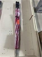 Lot of (2) activsport pink and white umbrellas