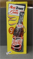 Nice Metal Pepsi Cola Advertising Sign