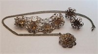 Vintage Filigree Jewellery Set