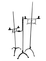 3 Iron candle stands