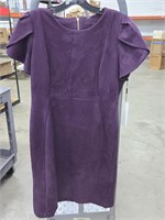 NWT Calvin Klein Purple Velvet Dress Sz 12