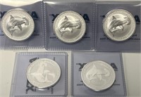 S - LOT OF 5 SILVER COINS (Q41)