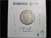 1913 P BARBER DIME