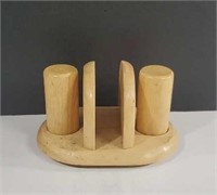 Pomerantz Salt and Pepper Shaker Set with Wooden