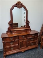 7 drawer 1 cabinet lexington dresser with mirror