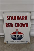 Standard Porcelain Red Crown Advertising Sign