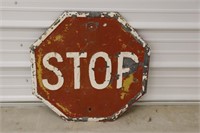 Vintage Metal STOP Sign