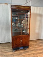 Asian Style Multi Tiered Display Curio Cabinet