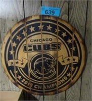 Chicago Cubs Wood Wall Sign
