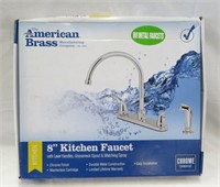 Kitchen Faucet-8"-Am Brass-NIB-RV metal faucet