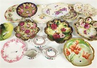Large group of handpainted china including