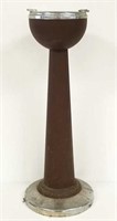 Vintage Art Deco metal smokestand - 22" tall
