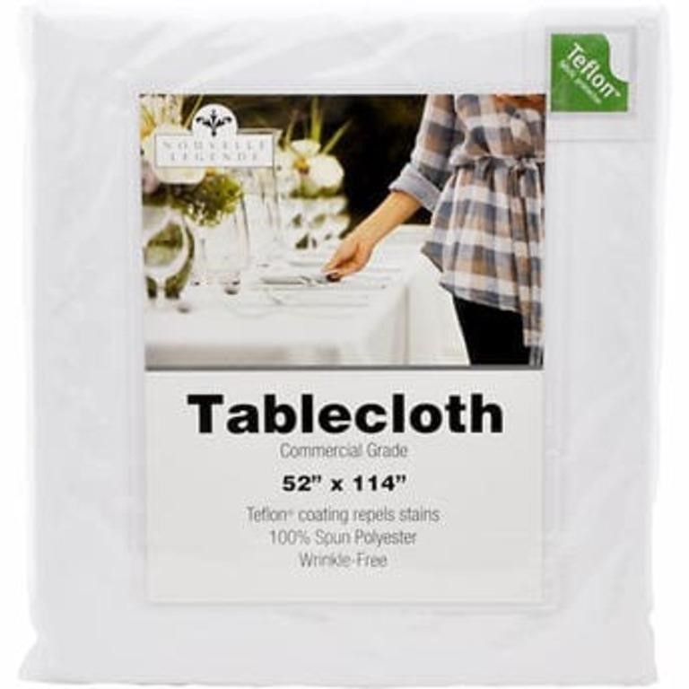 EUR T-CLOTH-WHITE TABLECLOTH/52X114-NOT IN PACKAGE