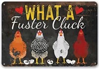 Retro Vintage Metal Sign - "What A Fuster Cluck"