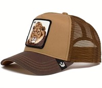 Lion Embroidery Patch Trucker Hat Unisex