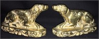 Pair Of Brass Dog Bookends