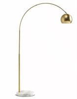 Olivia 75 in. Antique Brass Industrial 1-Light