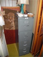 4-Drawer Filing Cabinet and stuff on Top