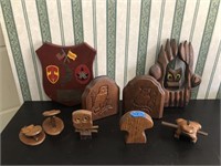 Lot of Assorted Woodenware, Carvings, etc...