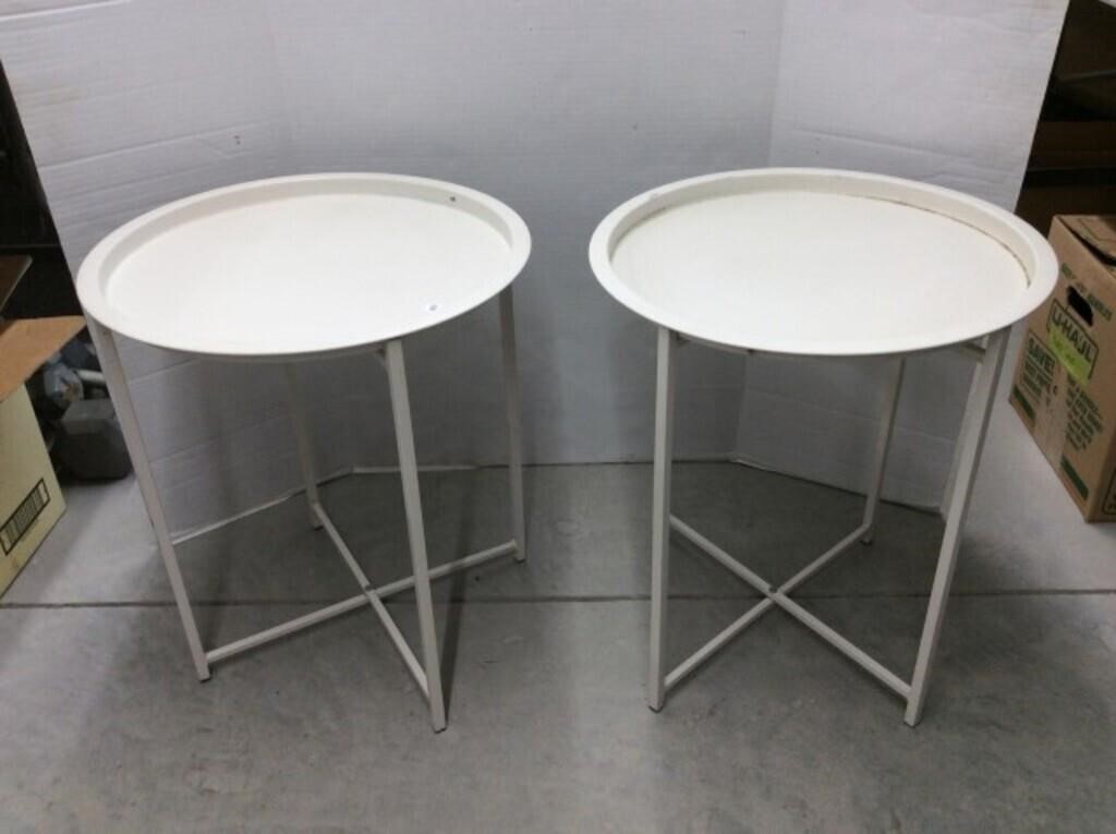 Pair Of Metal Patio Tables