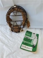 Antique Catchers Mask & Baseball Book