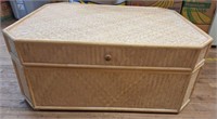 Wicker blanket chest ottoman 40"x 32"x 17"