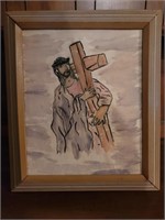 Framed Religious Watercolor