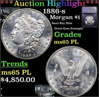***Auction Highlight*** 1886-s Morgan Dollar $1 Gr
