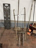 VTG.  GARDEN TILLER & VTG. FLOOR SWEEPER