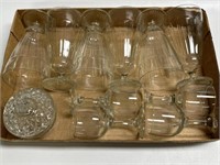 Lot of 6 Ice Cream Glasses and more