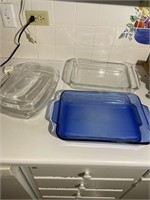 3 Assorted Glass Baking Dishes