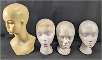 (4) Mannequin Heads